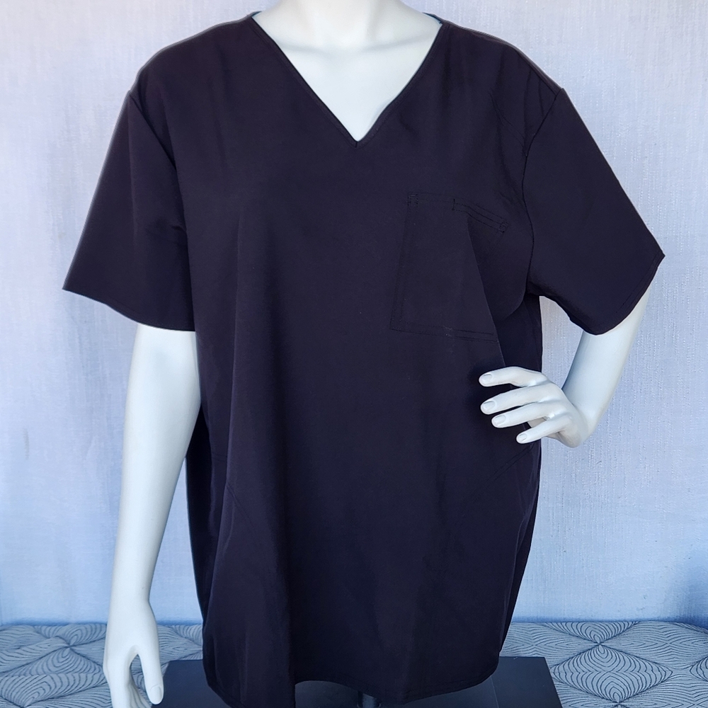 Scrubstar Scrubs Top Vneck Black XL Xtra Large